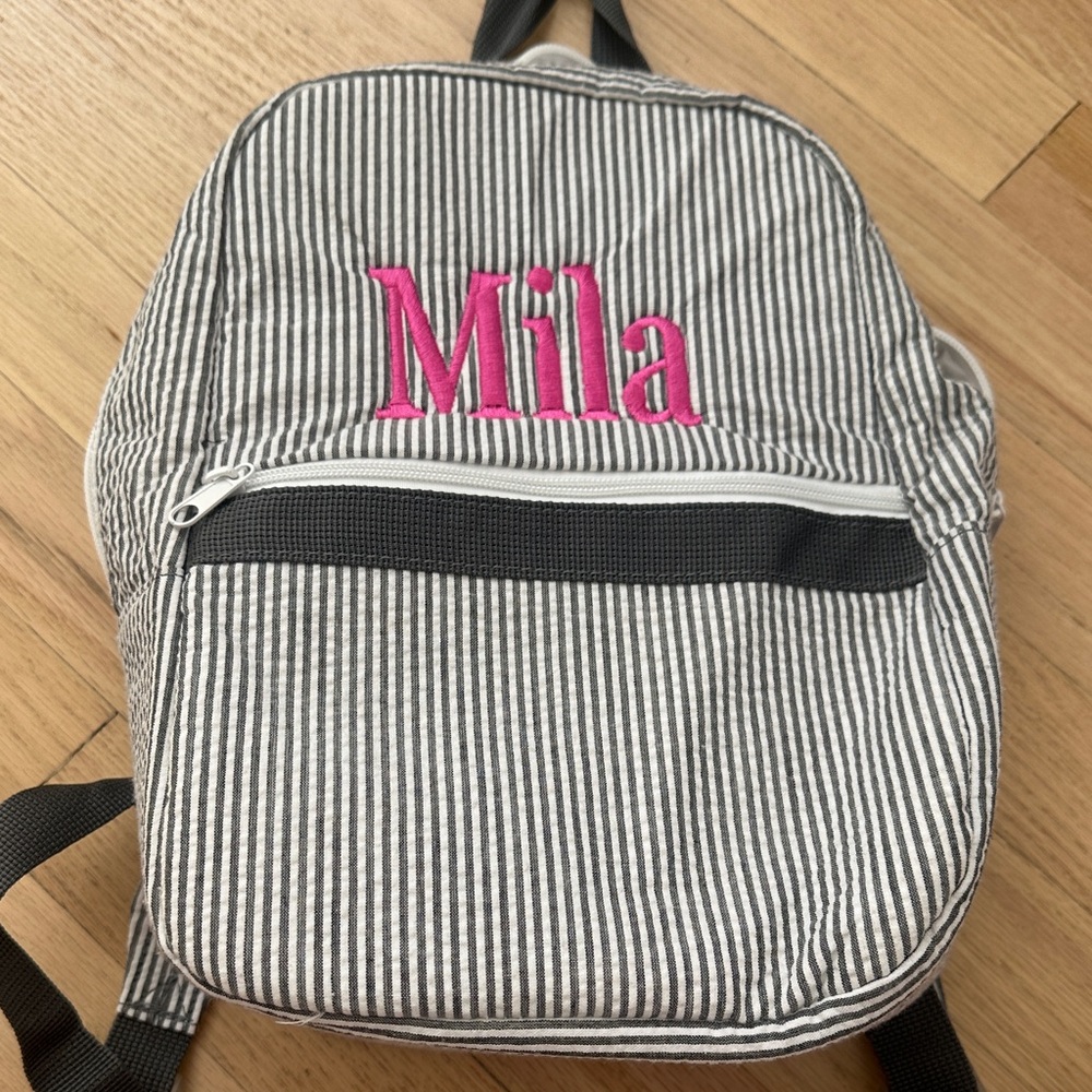 Striped Kids Backpack with Pink Accents - for toddlers